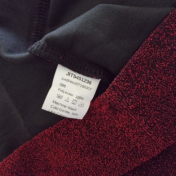 SheIn One Shoulder Glitter Dress With Choker - Picture 10 of 12